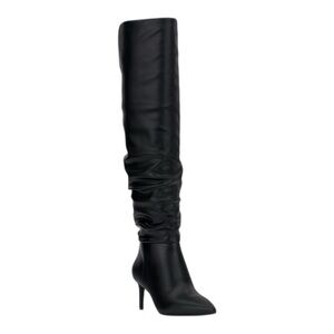 I.N.C. International Womens Damoni Mid-Heel Over-the knee boots Black Smooth